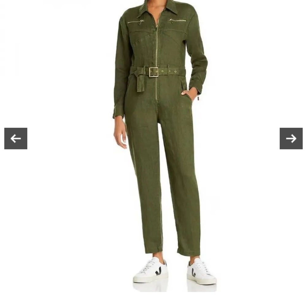 WeWoreWhat Green Utility Jumpsuit with Belted Waist